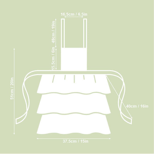 Winter motive kids apron with snowflake print, Cottom-Poly mix | TeaLu