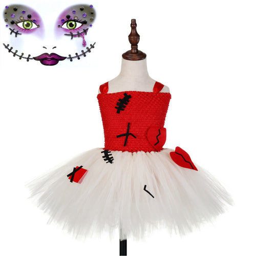Girls’ Halloween Costume Set - Cosplay Tulle Dress