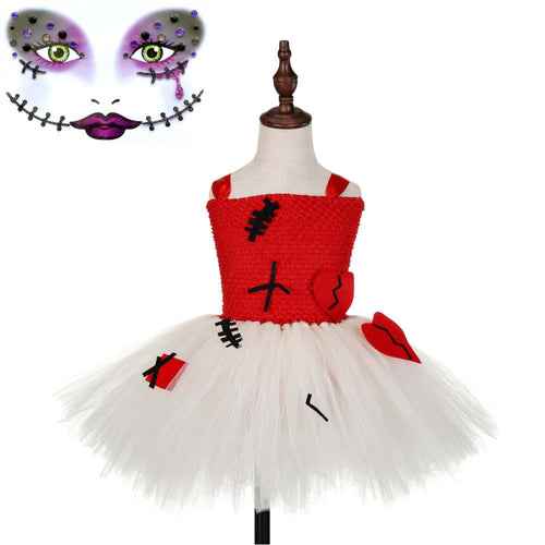 Girls’ Halloween Costume Set - Cosplay Tulle Dress
